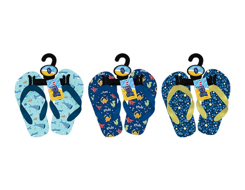 Boys printed flip flop - 3asstd.
(sizes 5-10)