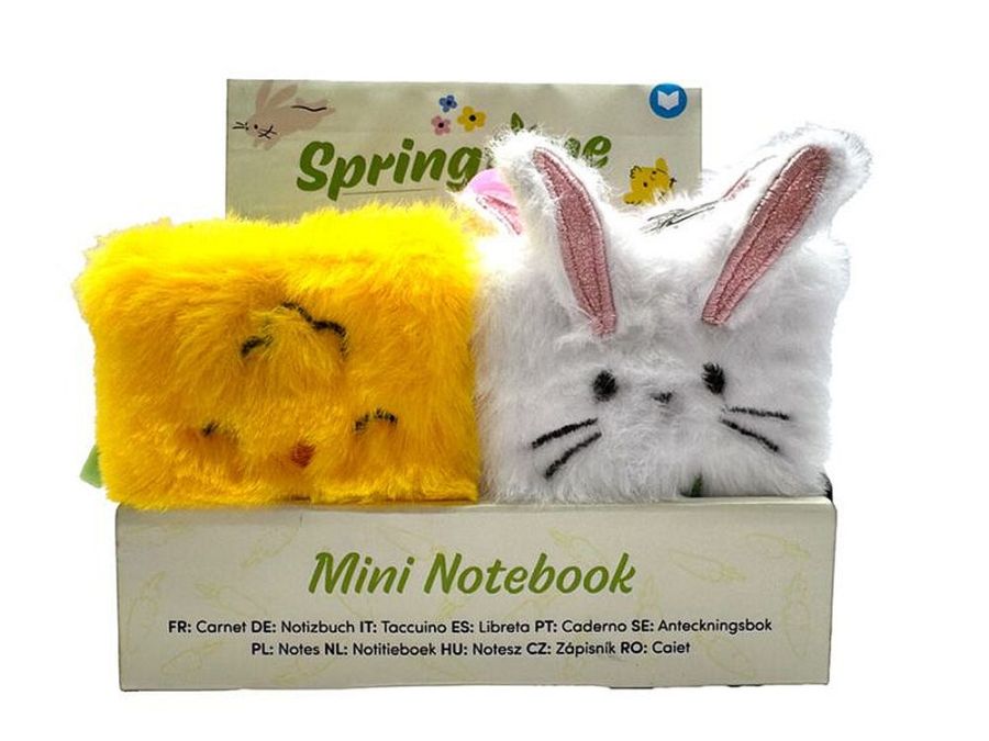 Springtime plush chick and rabbit mini note book - 2asstd.
(ADD 8 FOR DISPLAY) Springtime plush chick and rabbit mini note book - 2asstd.
(ADD 8 FOR DISPLAY)