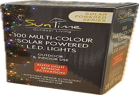 Box 100, solar powered led lights - MULTI COLOUR* Box 100, solar powered led lights - MULTI COLOUR*
