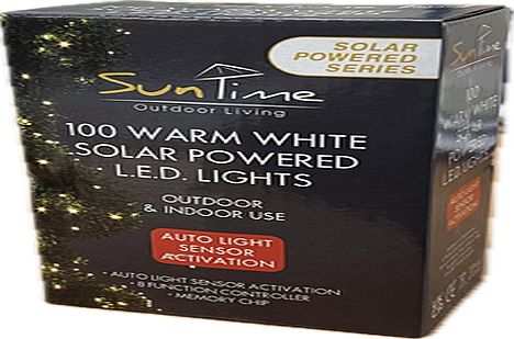 Box 100 solar powered lights - WARM WHITE* Box 100 solar powered lights - WARM WHITE*