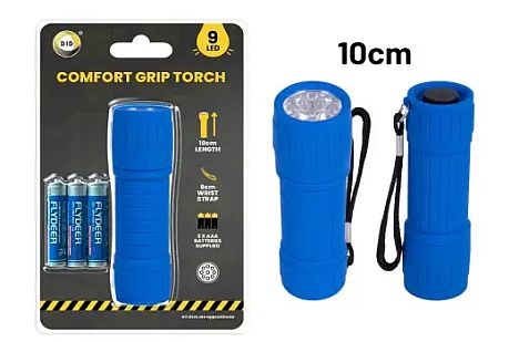 10cm led grip torch with batteries - 4/cols* 10cm led grip torch with batteries - 4/cols*