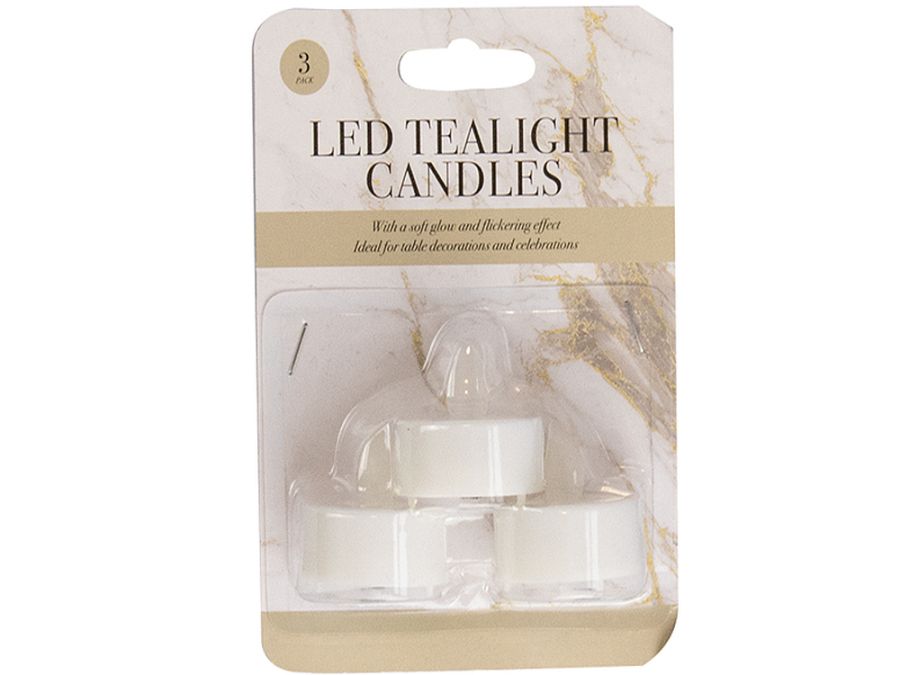 Pkt 3, led tea light candles*