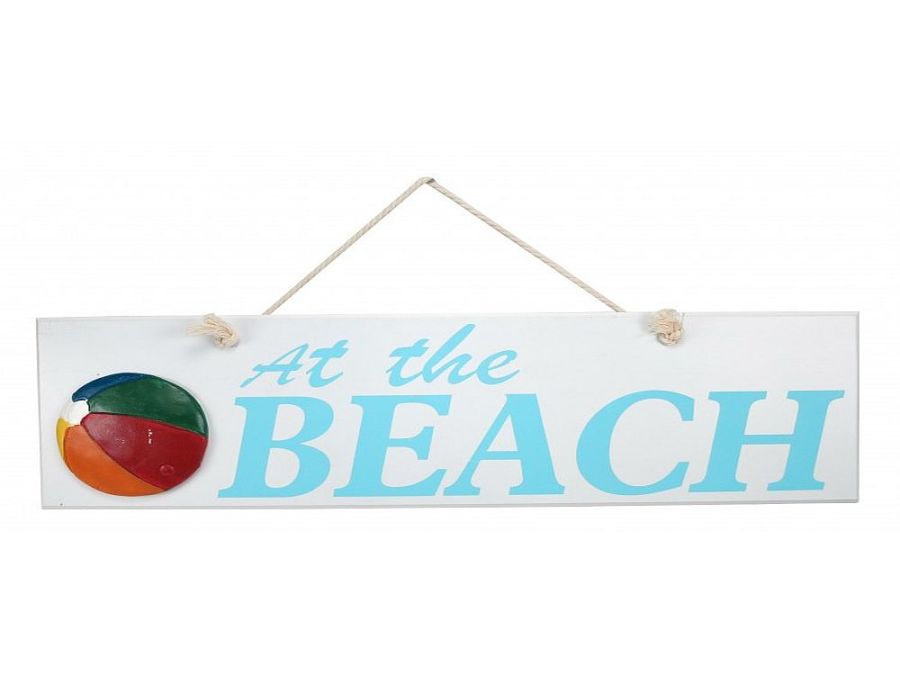 Wood At the Beach hanging plaque. (48x15cm)