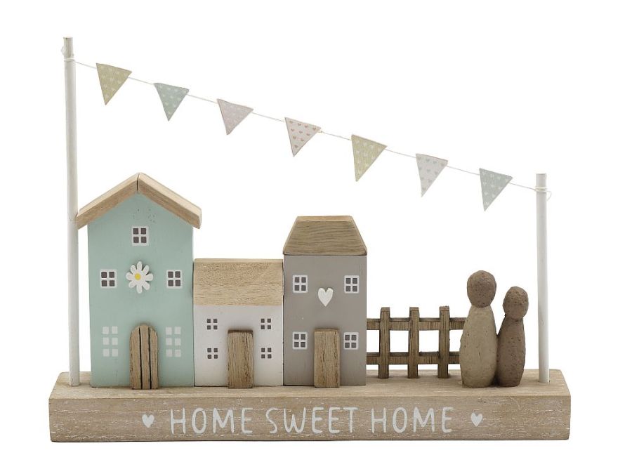 Pebble houses decoration.
(15x17.5cm)