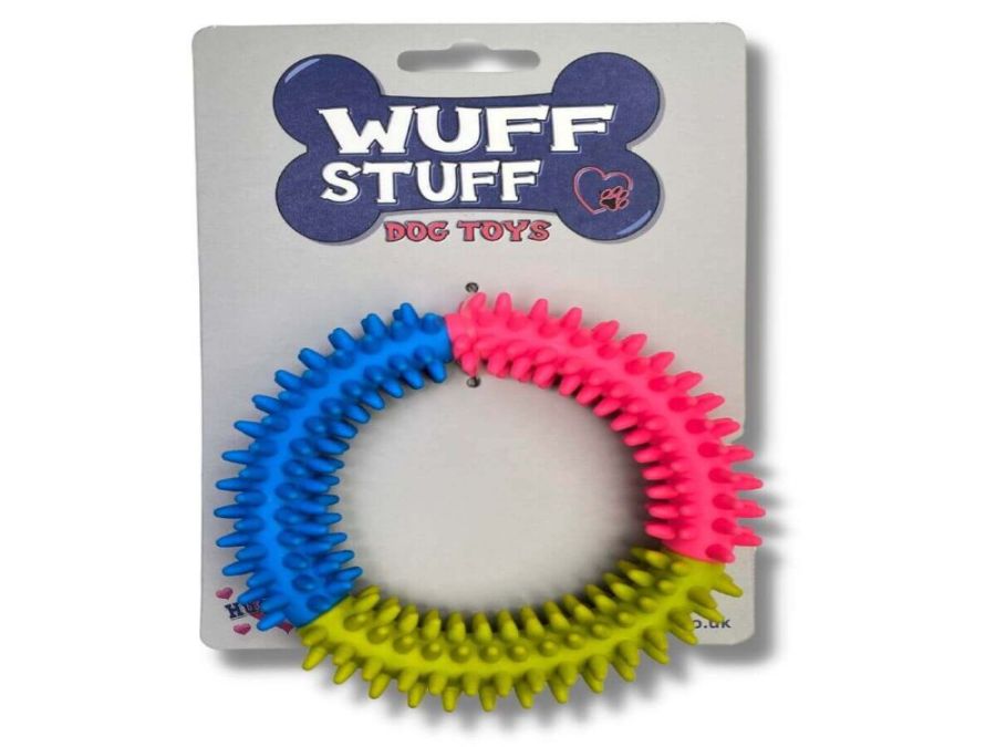 Coloured rubber ring toy 10cm dia.
