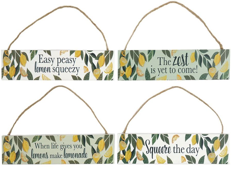 Wooden citrus plaque - 4asstd*
(26x5cm)
