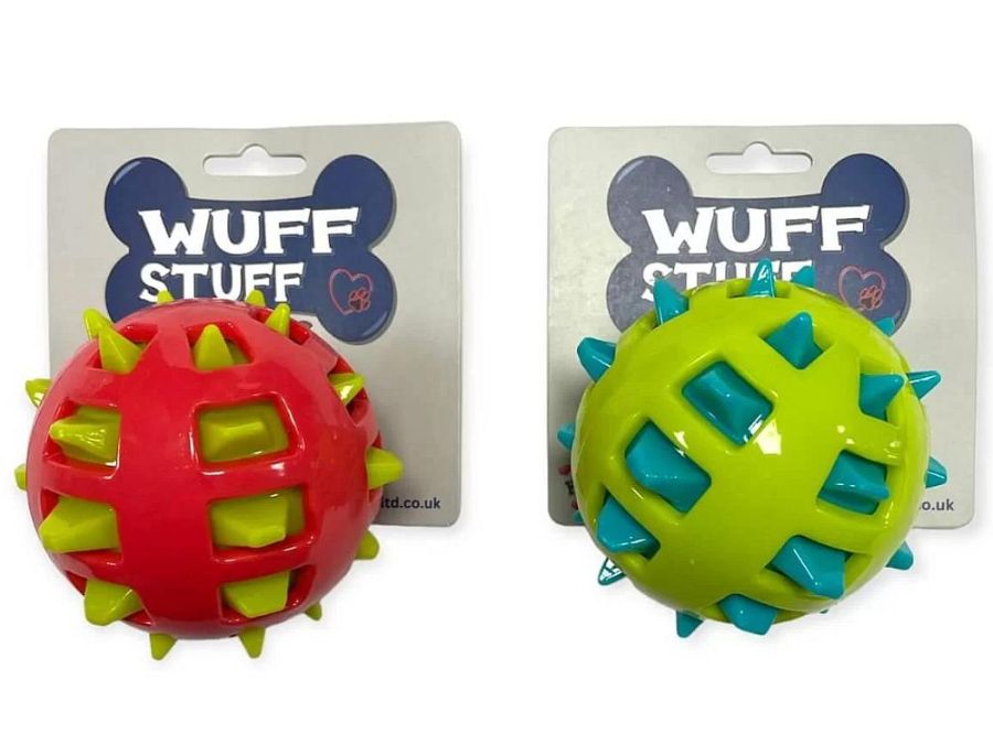 10cm spikey dog toy - 2/cols.