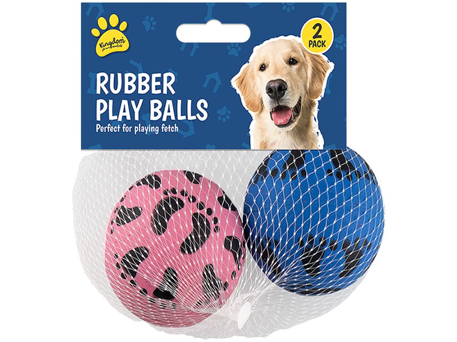 Pack 2, rubber dog balls*