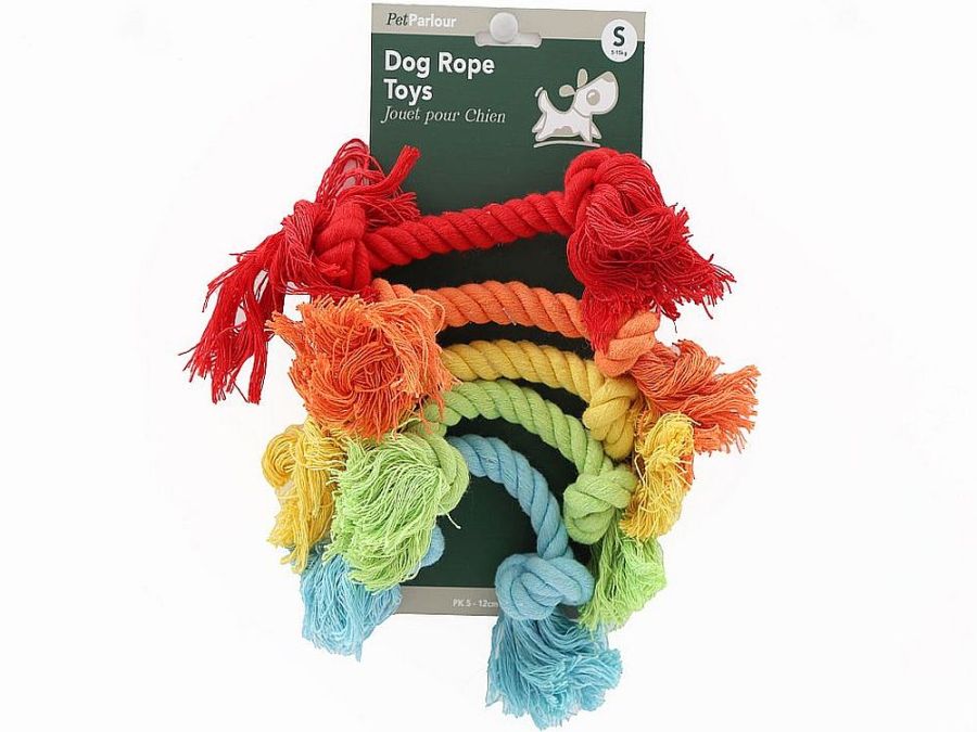 Pack 5, rainbow puppy rope toys*