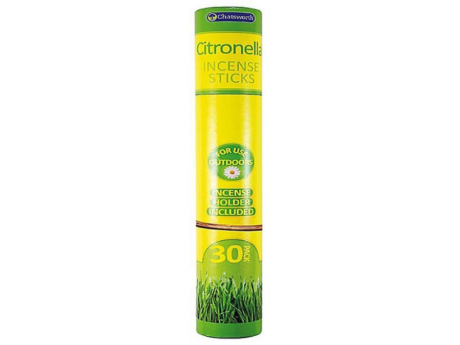 Pack 30, citronella sticks with holder - OUTDOOR USE*