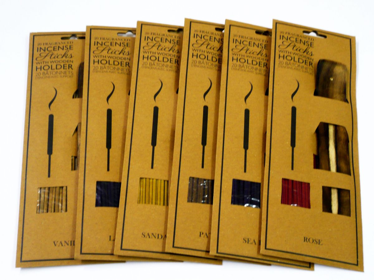 12x fragranced sticks & wooden holder - 6asstd
USE FG0128