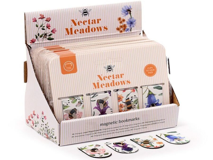 Pack 4, Nectar Meadows magnetic bookmarks.