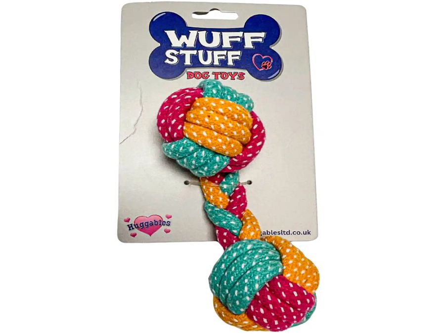 19cm dumbell rope dog toy*