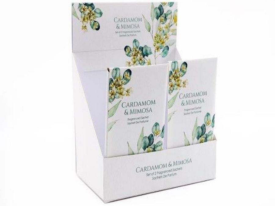 20g Cardamom and Mimosa sachet*
(ADD 24 for display)