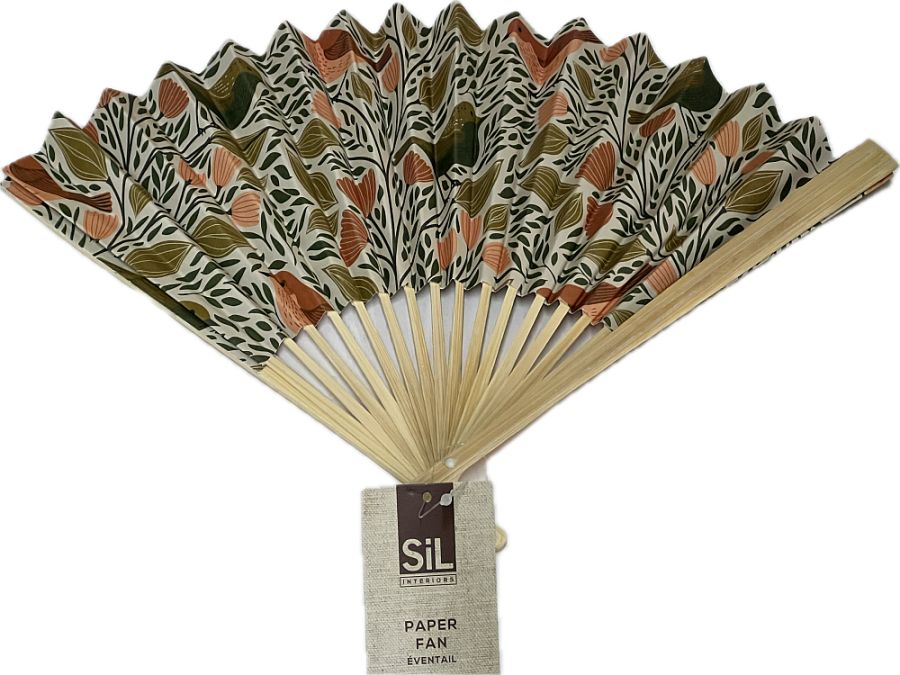 Songbird paper fan.
(ADD 24 FOR DISPLAY)