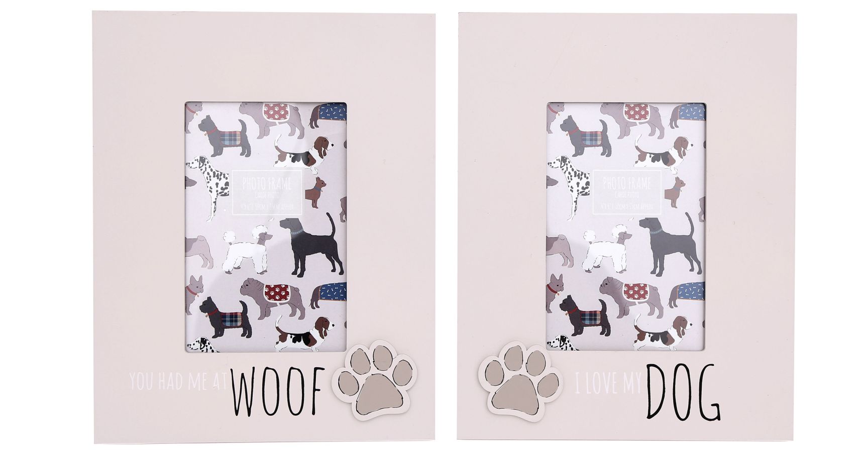 Pet dog wood photo frame (24x19cm) - 2asstd*