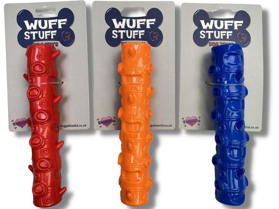21cm squeaky stick dog toy - 3/cols*