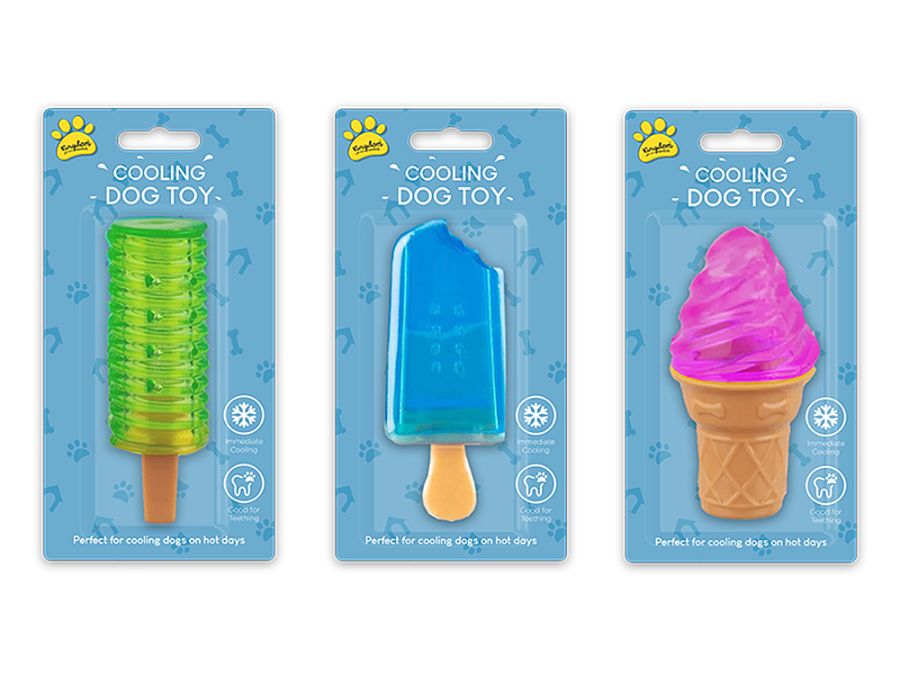 Ice lolly cooling dog toy - 3asstd*