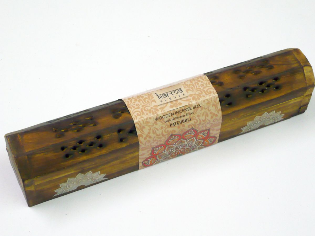 Wood incense box & 10x sticks - 6asstd* USE FG936