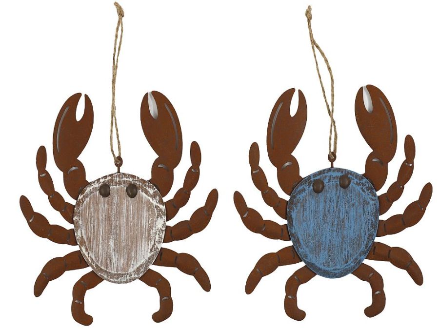 Hanging metal crab - 2/cols.
(16x14cm)