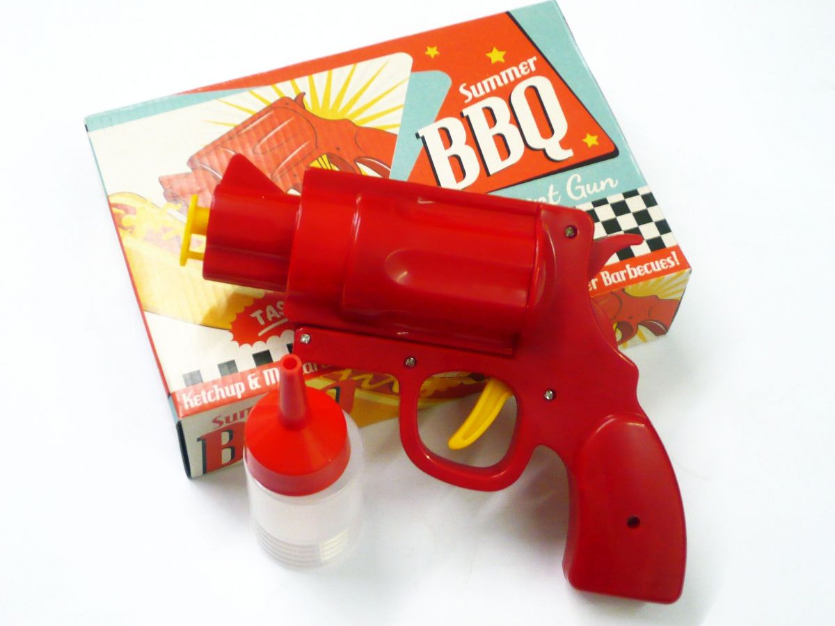 Bbq condiment gun (2x bottles)