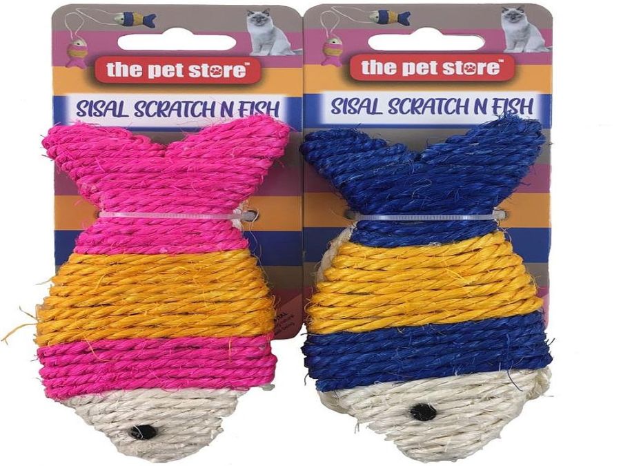Sisal scratch n fish - 2/cols.