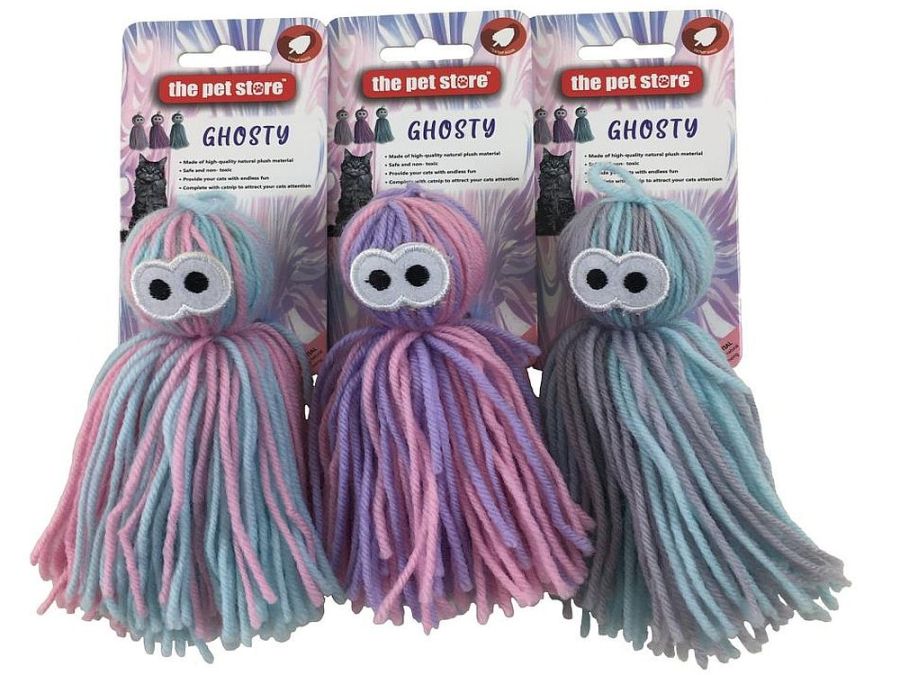 Ghosty cat toy - 3/cols.