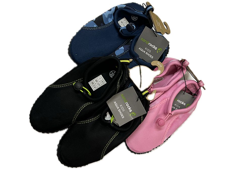 Box 12, childs asstd aqua swim shoes*
(28-34)   (pink-navy-black)