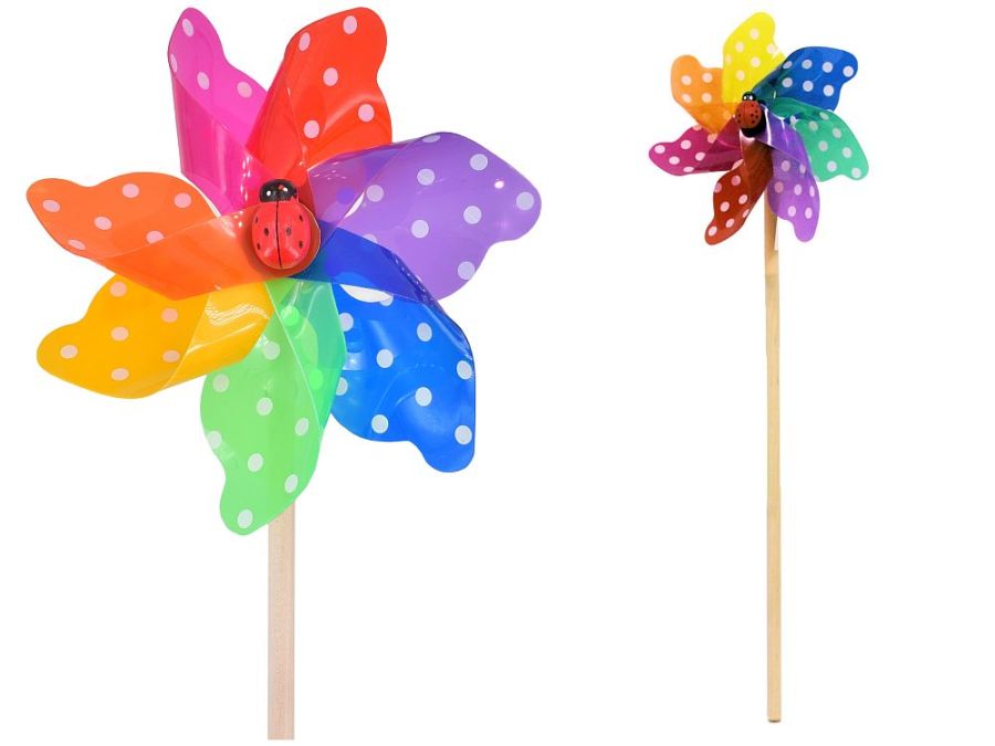 Spots wood stick windmill H18"*
(NO LADYBIRD!) Spots wood stick windmill H18"*
(NO LADYBIRD!)