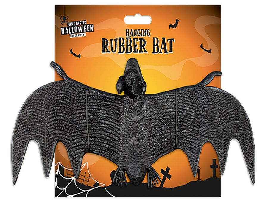 Hanging rubber bat.