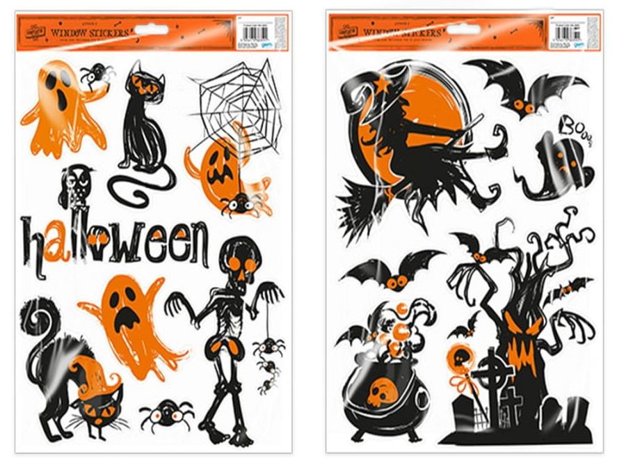 Spooky halloween window stickers - 2asstd.