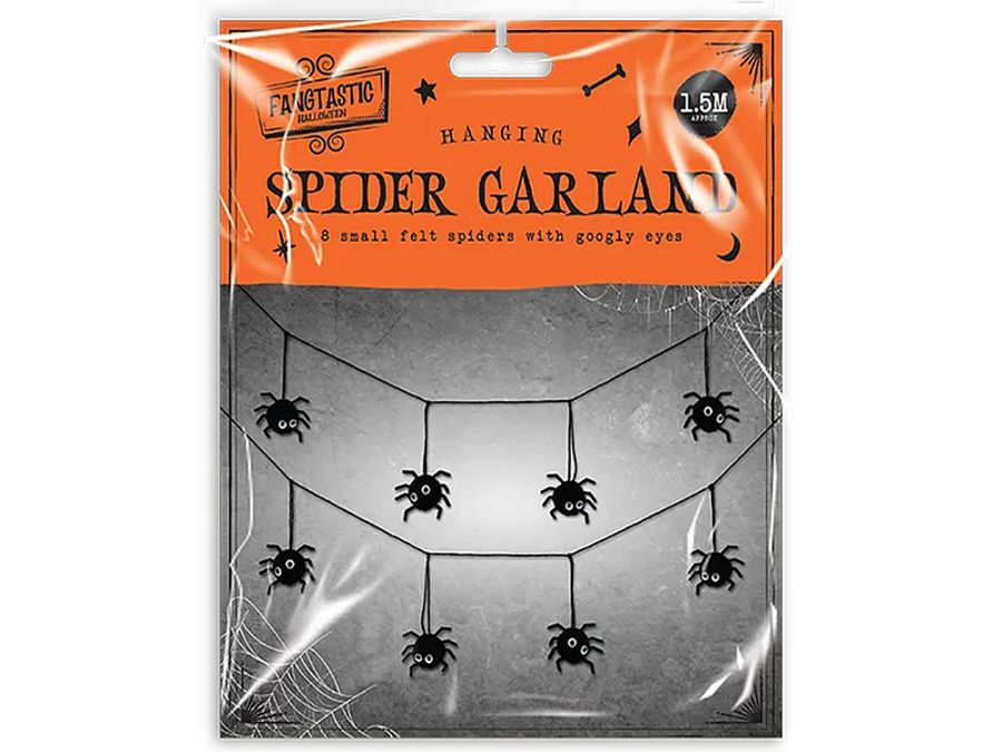 1.5m hanging felt spider (x8) garland.