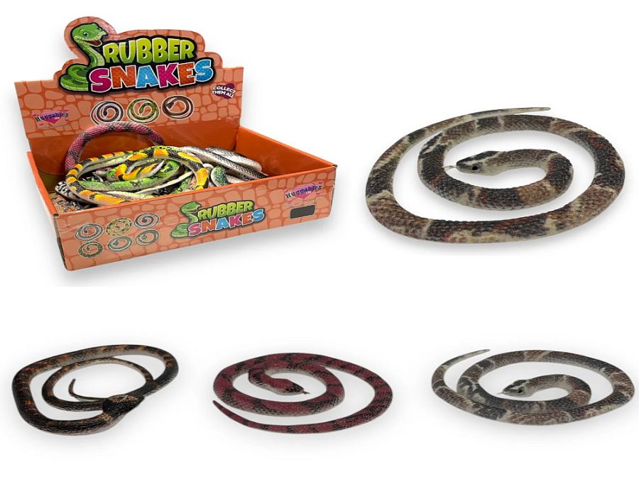 Box 24, assorted rubber snakes (64cm)*