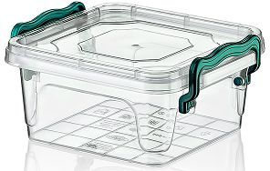 0.35ltr square clip box
(10.5x11.5x6cm)*