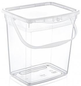 10 litre transparent detergent/storage box with lock lid* 10 litre transparent detergent/storage box with lock lid*