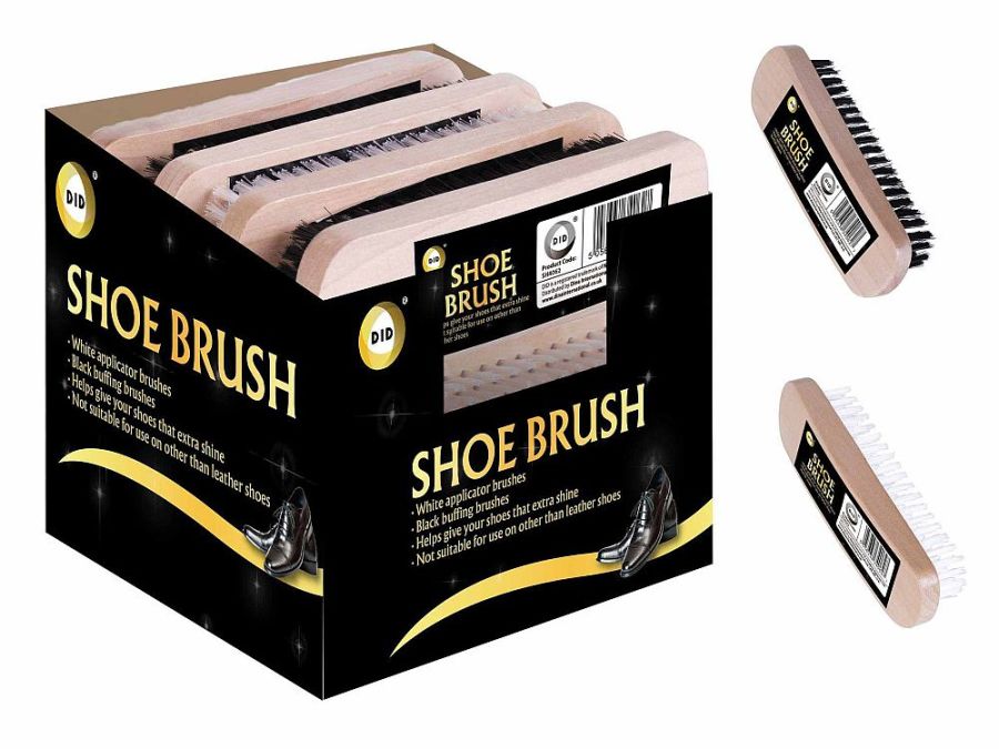 2 asstd shoe brushes*
(white applicator/black buffing)