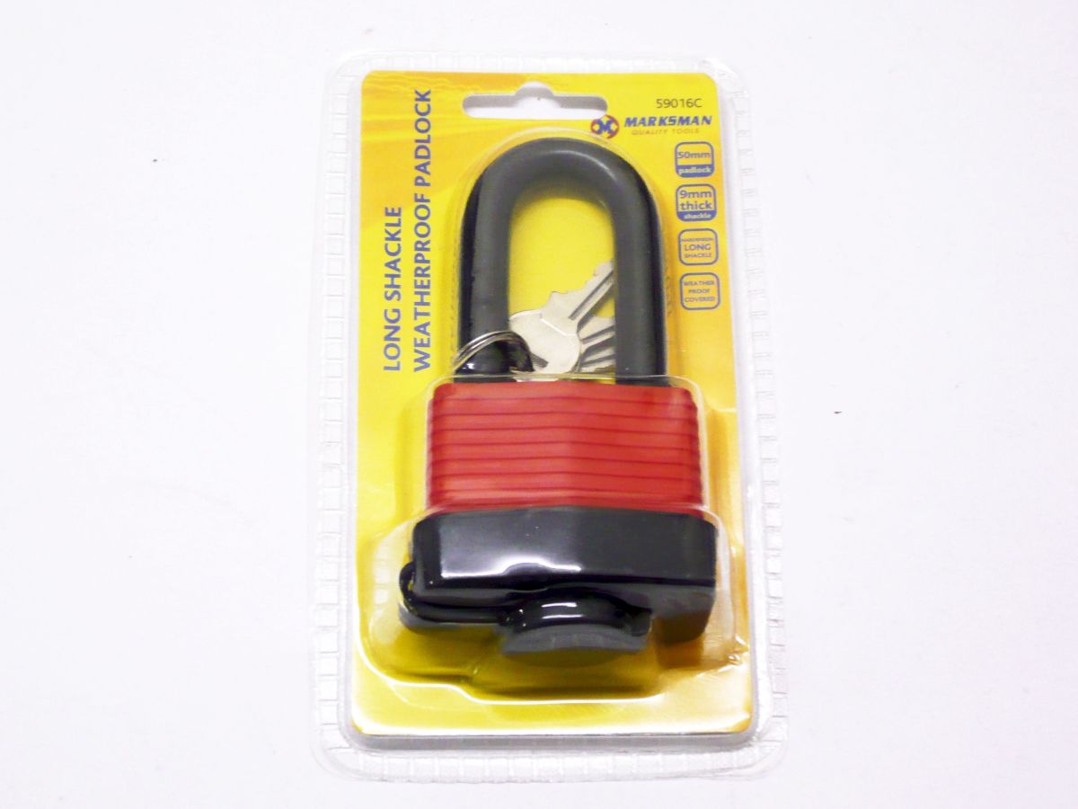 50mm long shackle weatherproof padlock*