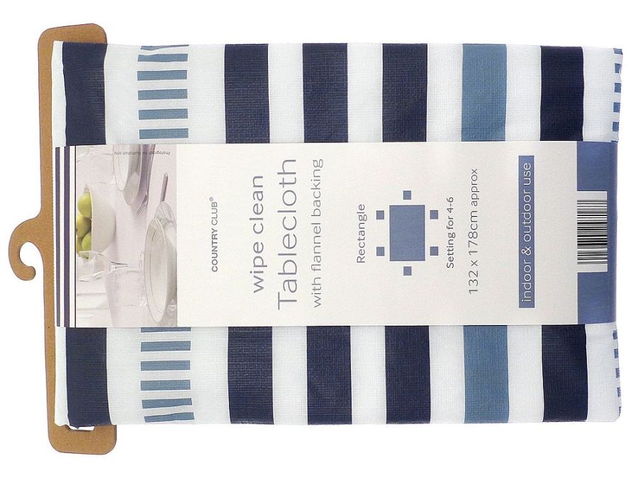 Coastal stripe wipe clean tablecloth with fannel backing*
(132x178cm) Coastal stripe wipe clean tablecloth with fannel backing*
(132x178cm)