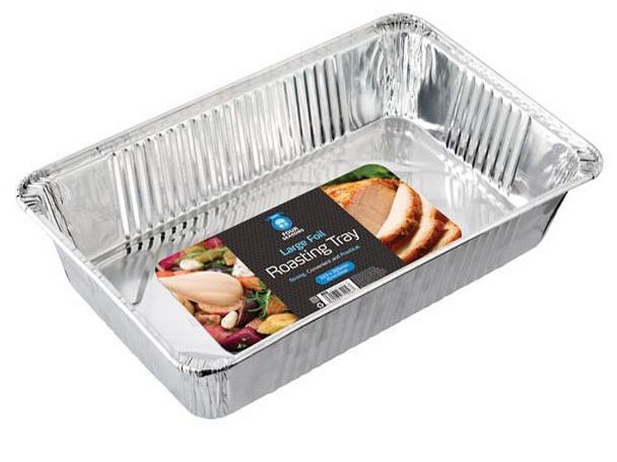 Large foil roasting tray*
(525x330x85mm)