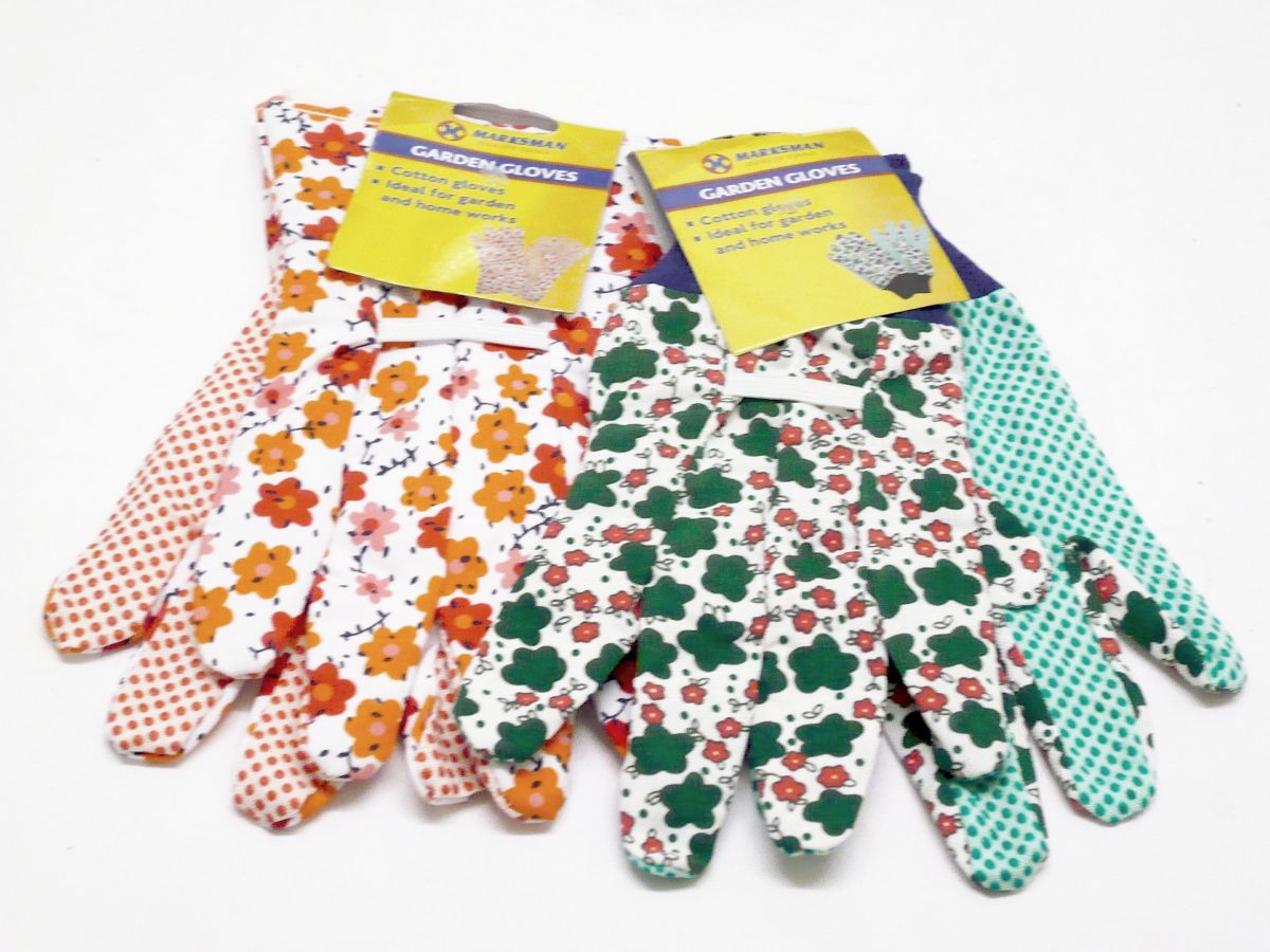 Ladies gardening gloves - 2asstd.