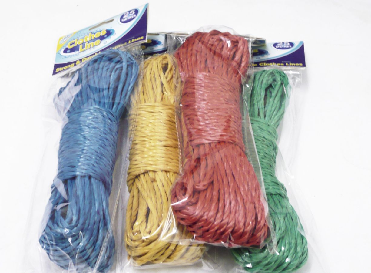 25m pp rope clothes line - 4/cols*