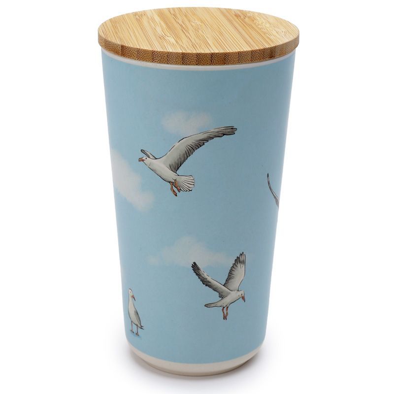Seagull bamboo large storge jar H19cm*
