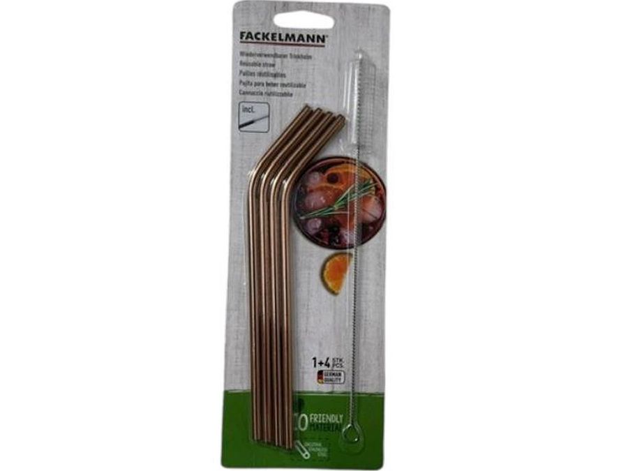 Pack 4, metal straws with cleaner brush* Pack 4, metal straws with cleaner brush*