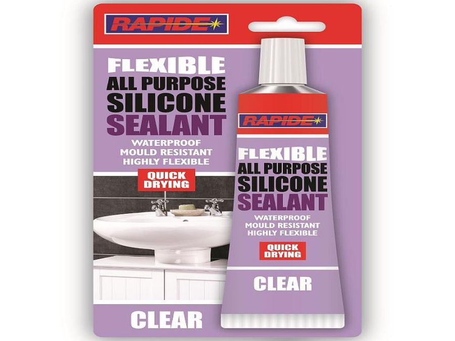 Flexible all purpose silicone sealant CLEAR*