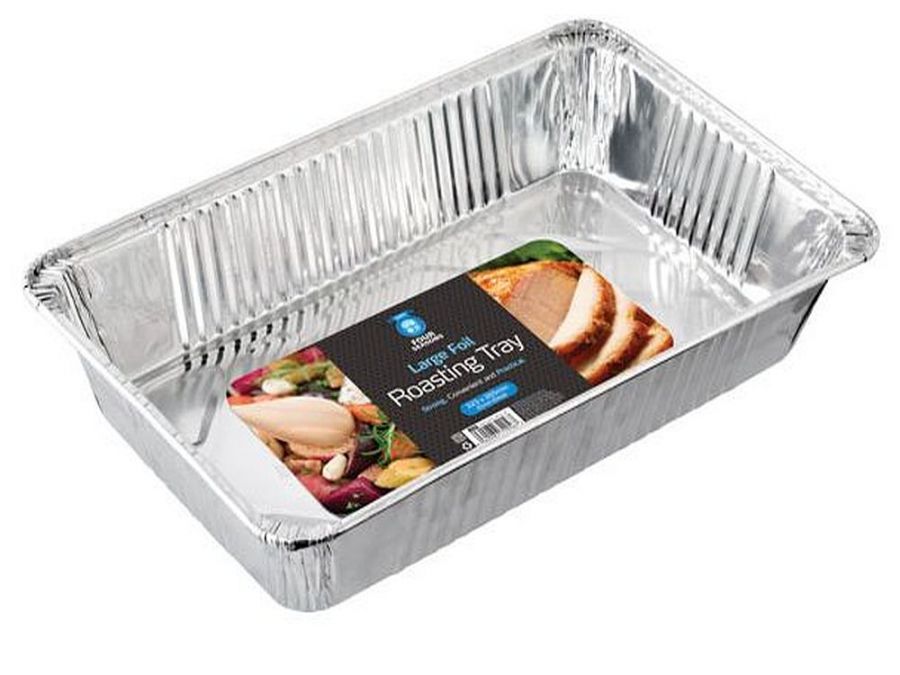 Large foil roasting dish (525x330x85mm)*  USE HW2056
