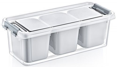 3x compartment organiser storage box 1.8L (L28 H9cm)*
USE 021065 3x compartment organiser storage box 1.8L (L28 H9cm)*
USE 021065