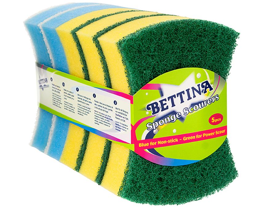 Pack 4, (2 type) sponge scourers*