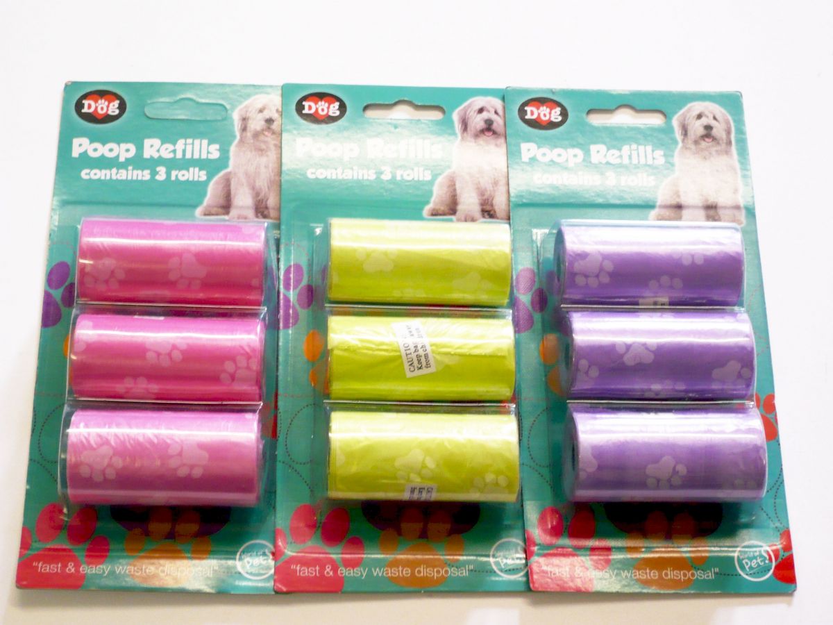 Pkt 3, dog poop bag refills*
