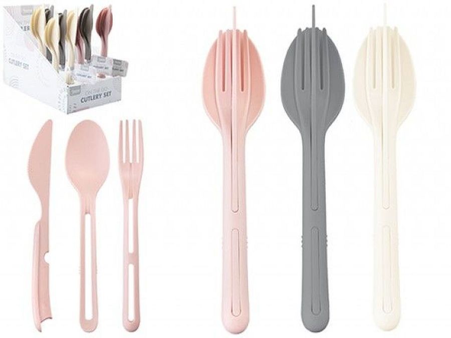 Reusable cutlery set - 3/cols*