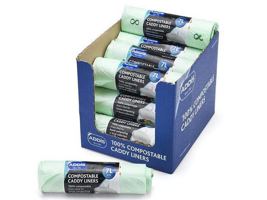 Pack 20,Addis 7L compostable caddy liner* Pack 20,Addis 7L compostable caddy liner*